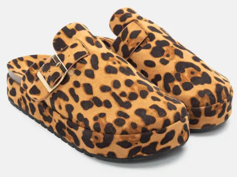 Clogs Σαμπό με Λουράκι - Animal Print