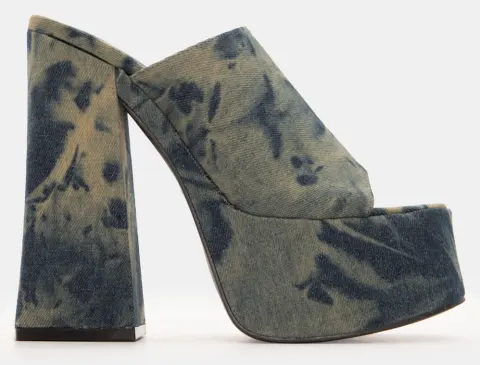 Mules με Φιάπα - Denim