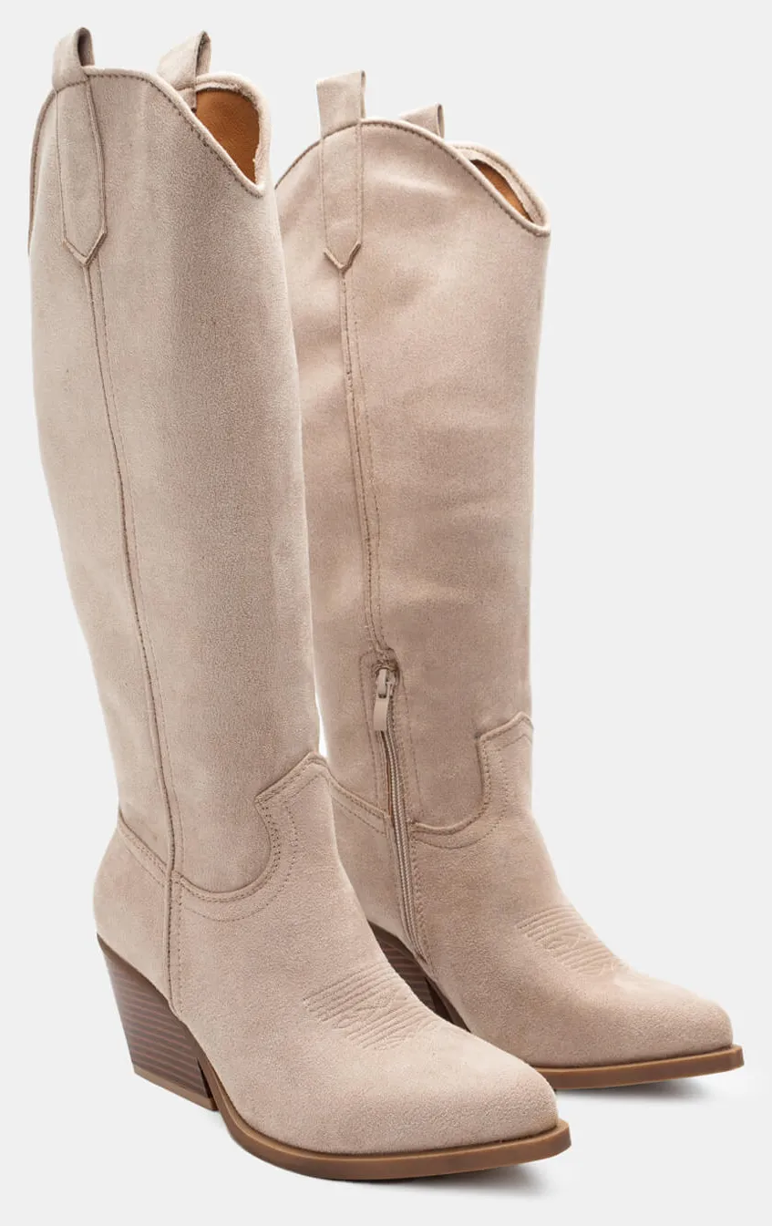 Cowboy Μπότες Μυτερές - Μπεζ