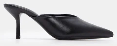 Mules Μυτερά Μονόχρωμα - Μαύρο