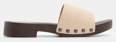 Clogs με Φαρδιά Φάσα - Μπεζ