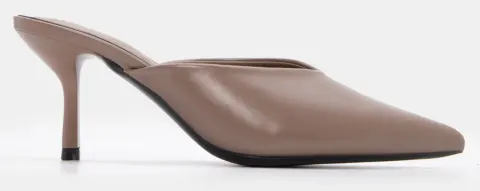 Mules Μυτερά Μονόχρωμα - Μπεζ-Σκούρο