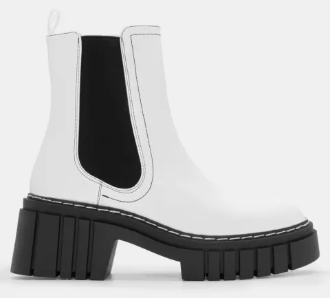 Μποτάκια Chelsea με Φερμουάρ - Λευκό