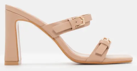 Mules με Διπλές Τόκες - Nude