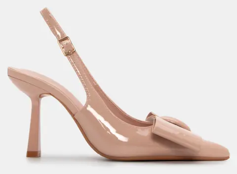 Γόβες Μυτερές με Φιόγκο - Μπεζ