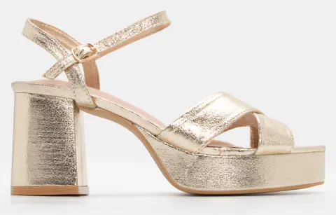 Πέδιλα με Χιαστί Λουράκια - Χρυσό