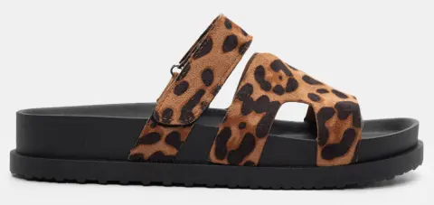 Σανδάλια Flatform με Λουράκια Scratch - Animal Print