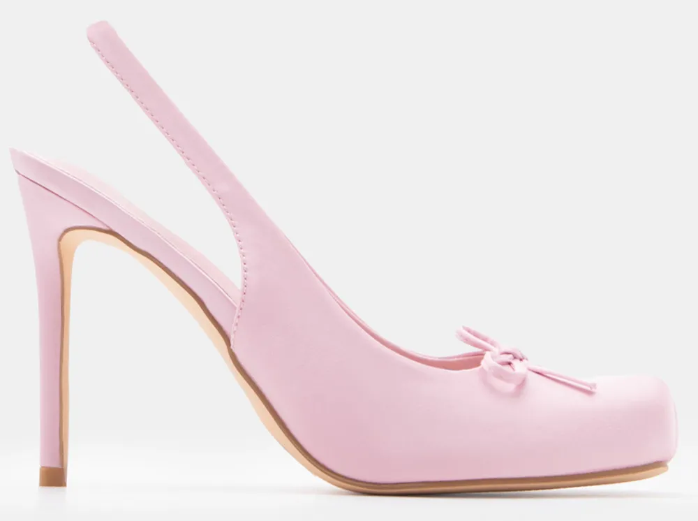 Γόβες με Διακοσμητικό Φιόγκο - Ροζ