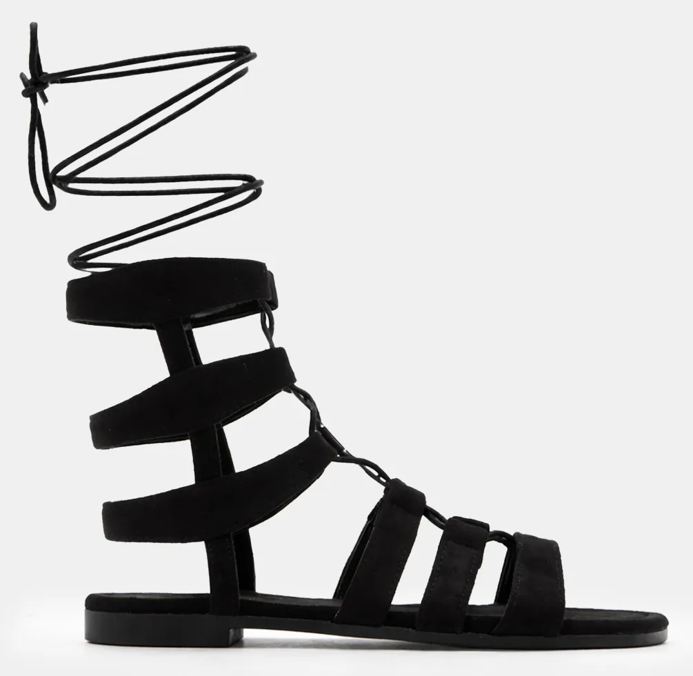 Flat Σανδάλια Gladiator - Μαύρο