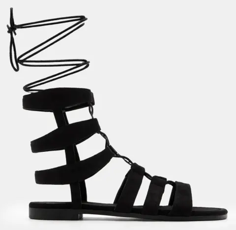 Flat Σανδάλια Gladiator - Μαύρο