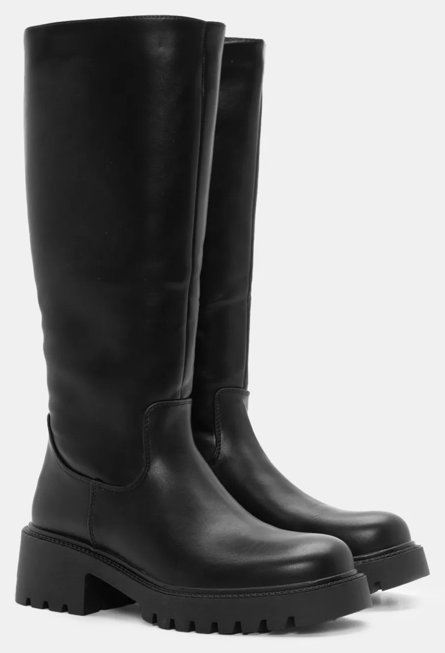 Μπότες με Διακοσμητικό Φερμουάρ - Μαύρο