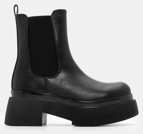 Μποτάκια Chelsea Δίσολα - Μαύρο