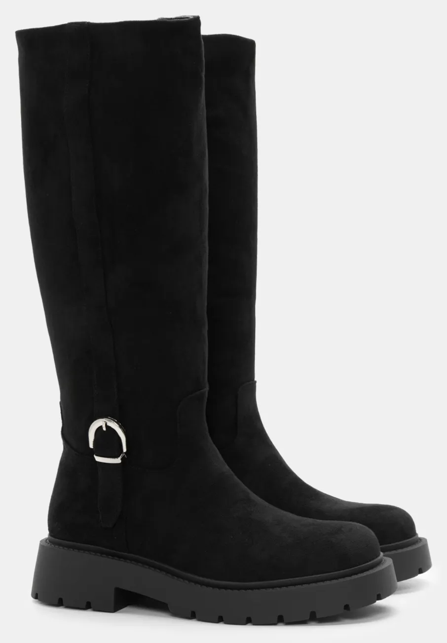 Μπότες με Διακοσμητική Τόκα - Μαύρο