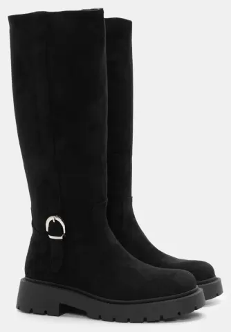 Μπότες με Διακοσμητική Τόκα - Μαύρο