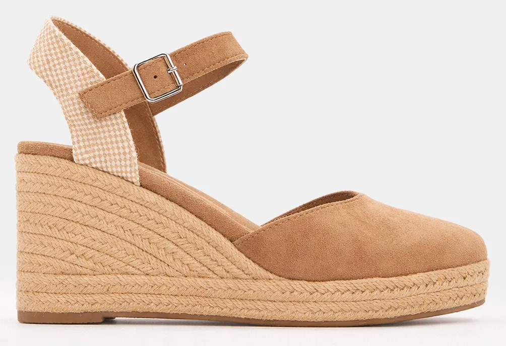 Πλατφόρμες Εσπαντρίγιες με Τόκα - Μπεζ-Σκούρο