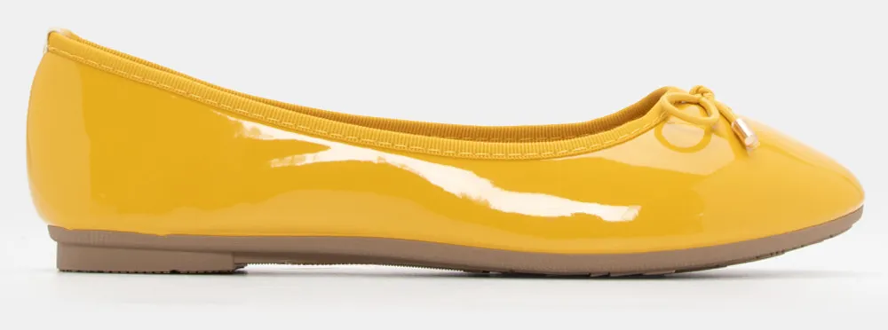 Μπαλαρίνες με Διακοσμητικό Φιόγκο - Κίτρινο