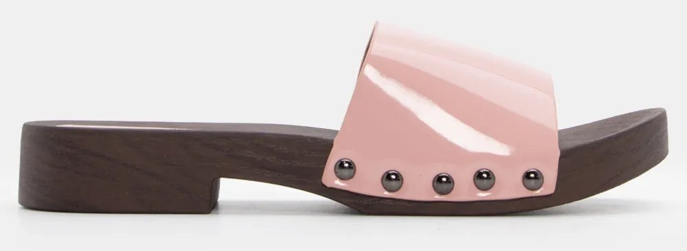 Clogs με Φαρδιά Φάσα & Τρούκς - Ροζ