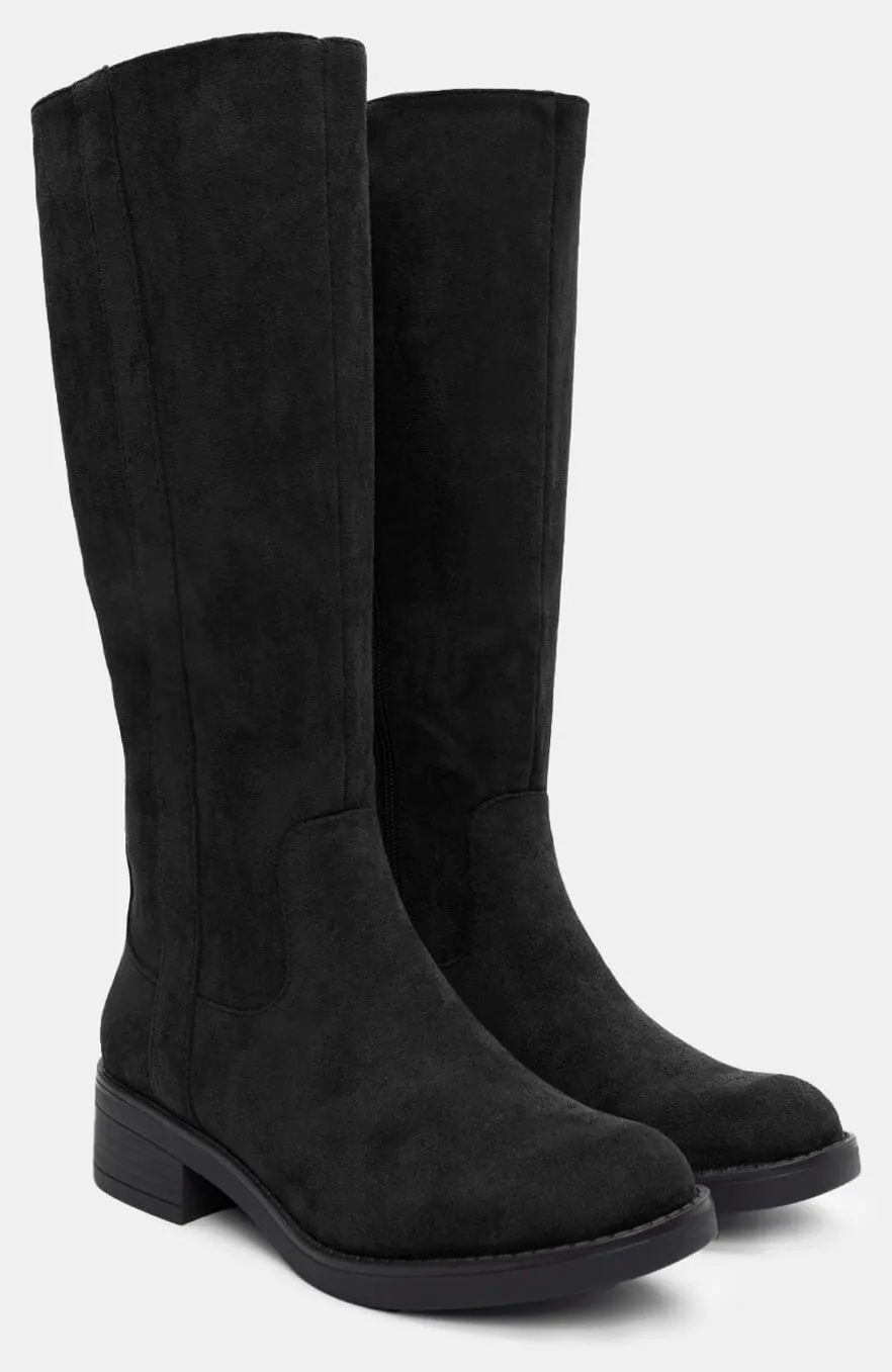 Μπότες με Ραφή στο Πλάι - Μαύρο