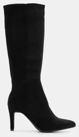 Μπότες Μυτερές με Τακούνι - Μαύρο