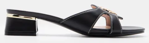 Mules με Ανοίγματα στο Πλάι & Διακοσμητικό - Μαύρο