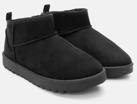 Μποτάκια με Εσωτερική Επένδυση Γούνας - Μαύρο