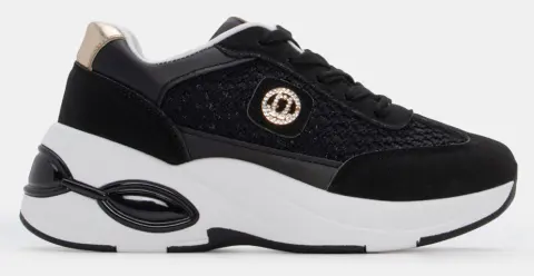 Sneakers Chunky με Διακοσμητικό απο Strass - Μαύρο