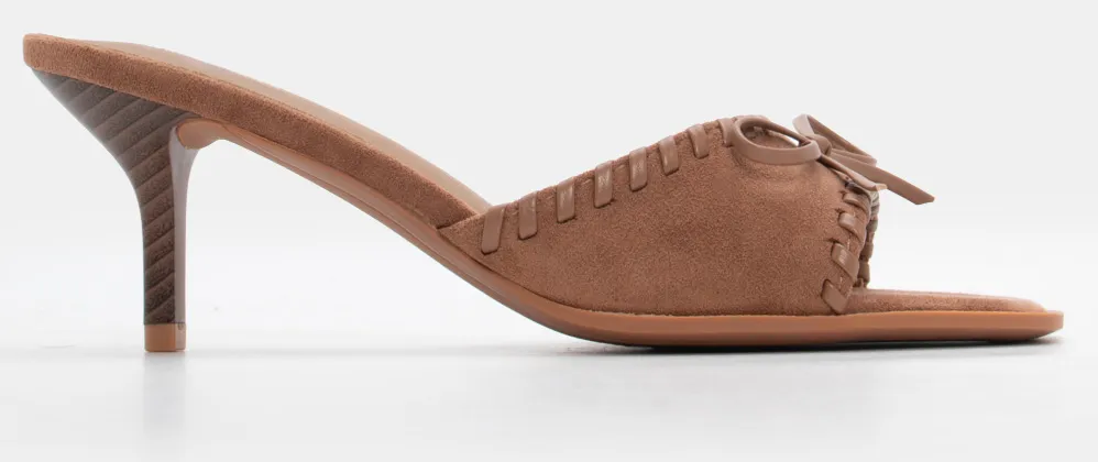 Mules με Διακοσμητικό Φιόγκο - Καφέ