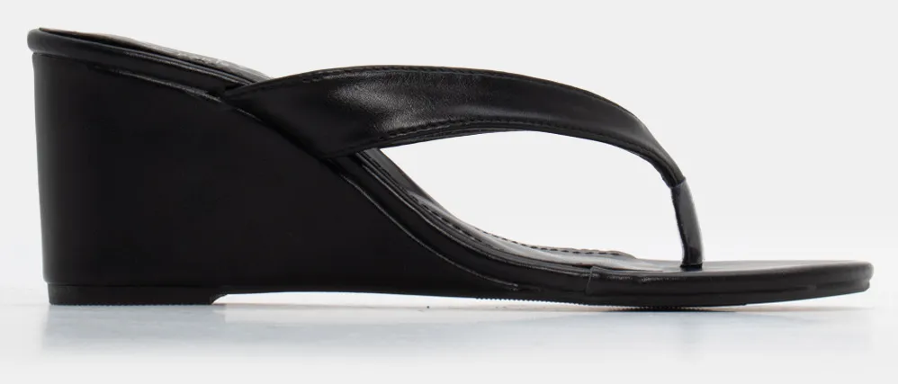 Πλατφόρμες Μονόχρωμες wedge - Μαύρο