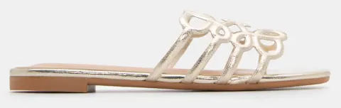 Flat Σανδάλια με Σχέδιο - Χρυσό