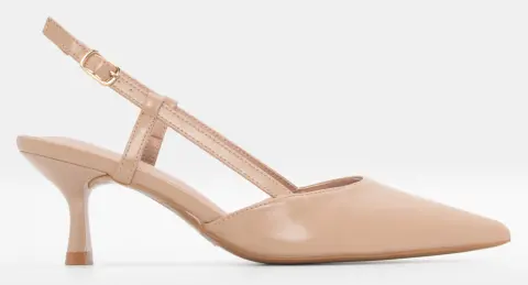 Γόβες Slingback Μυτερές - Nude