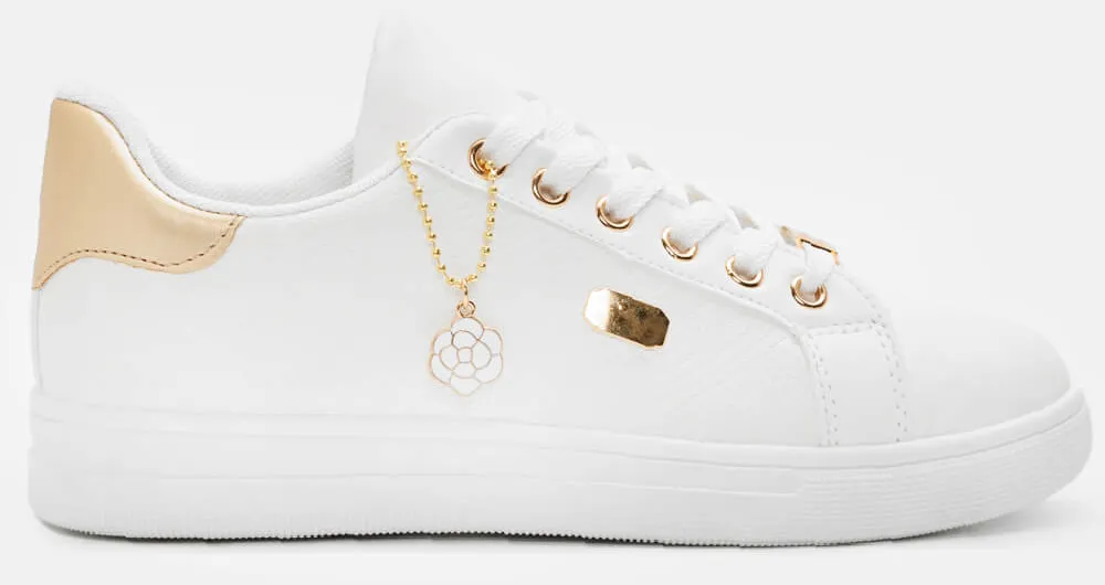 Sneakers Basic Snake Print - Χρυσό