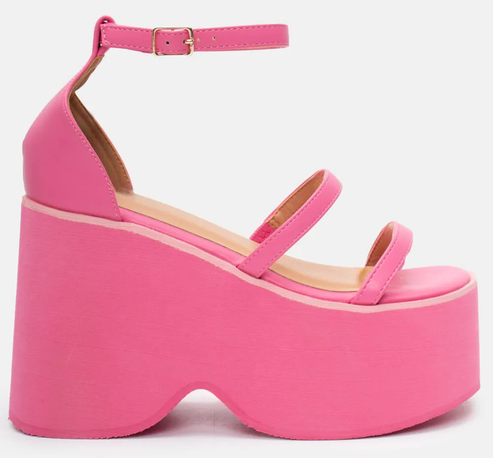 Πλατφόρμες Eva με Λουράκια - Ροζ