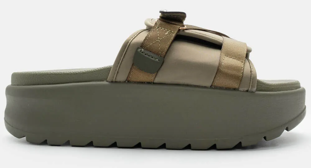 Σανδάλια Flatform με Λουράκια Scratch - Χακί