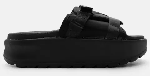 Σανδάλια Flatform με Λουράκια Scratch - Μαύρο