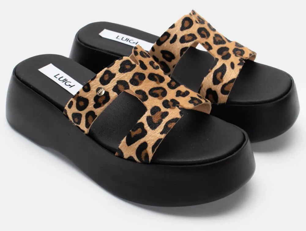 LUIGI DESIGN - Πλατφόρμες με Ανοίγματα στο Πλάι - Animal Print
