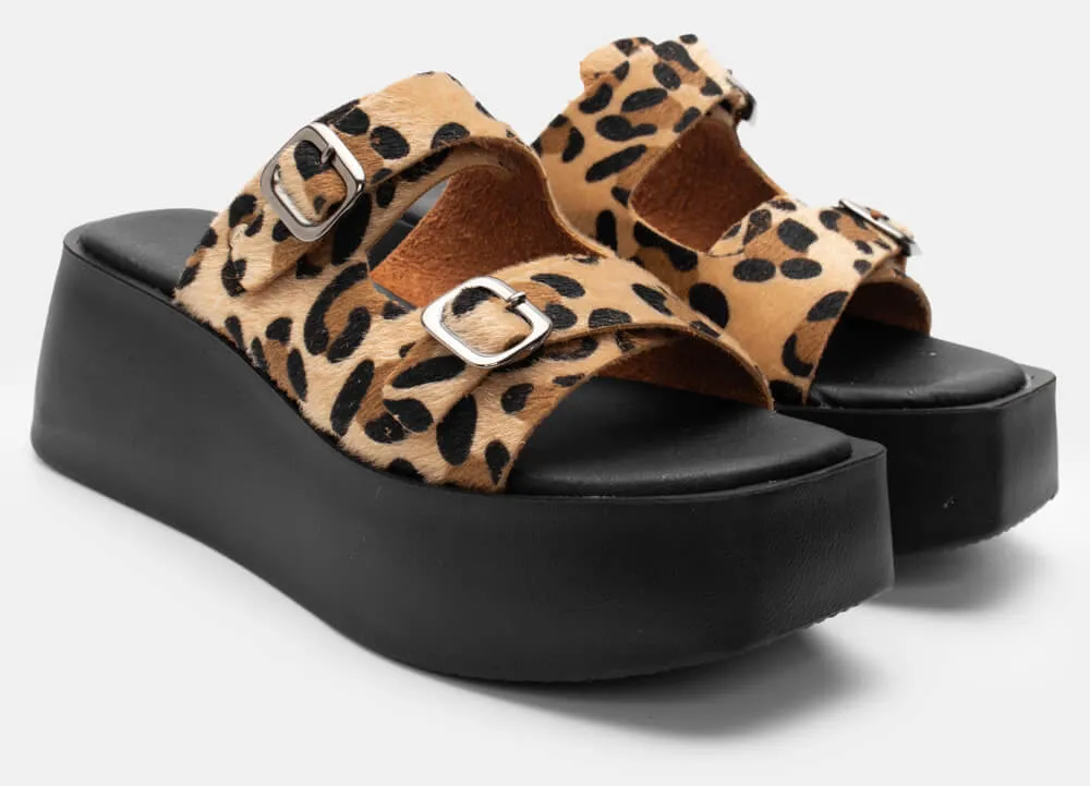 LUIGI DESIGN - Πλατφόρμες με Τόκες - Animal Print