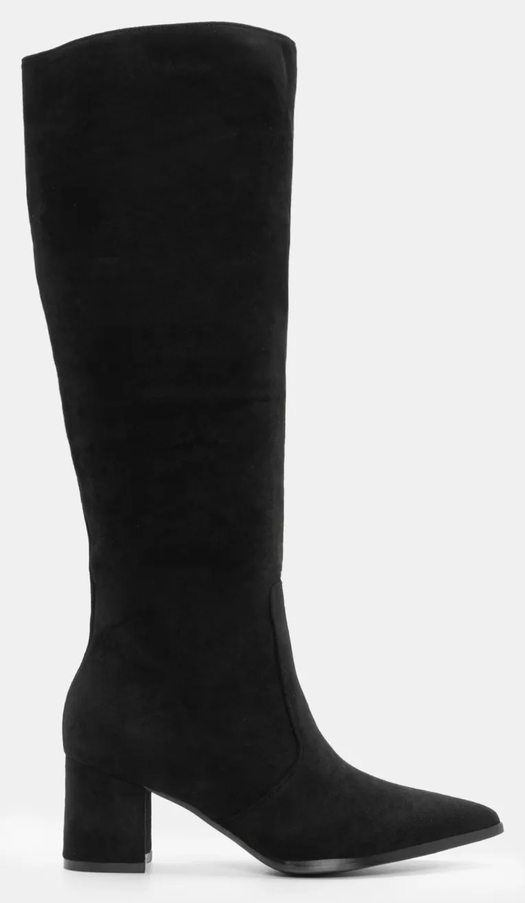 Μπότες Μυτερές Μονόχρωμες - Μαύρο