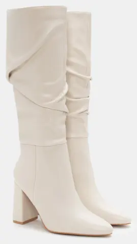 Μπότες με Σούρες - Μπεζ