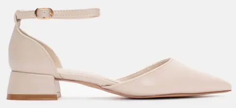 Γόβες Μυτερές με Μπαρέτα - Μπεζ