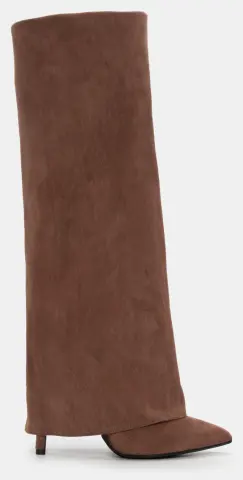 Μπότες με Εφέ Αναδιπλούμενης Φάσας - Καφέ