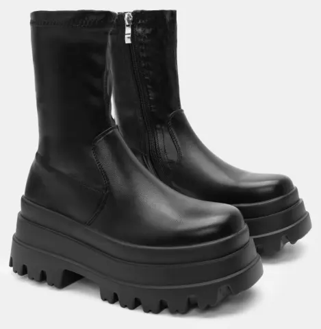 Μποτάκια Κάλτσα Δίσολα - Μαύρο