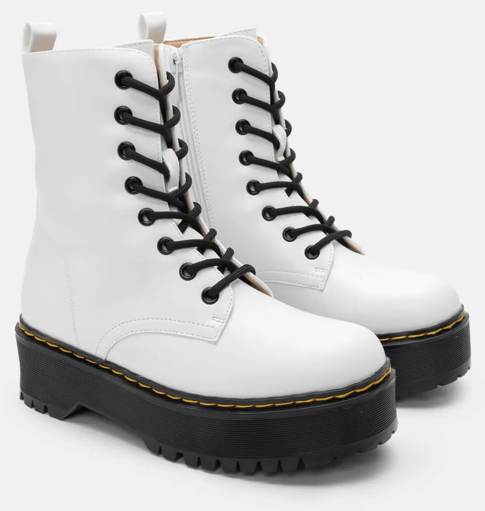 Αρβυλάκια Δίσολα με Φερμουάρ - Λευκό