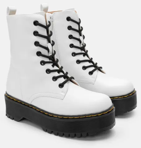 Αρβυλάκια Δίσολα με Φερμουάρ - Λευκό