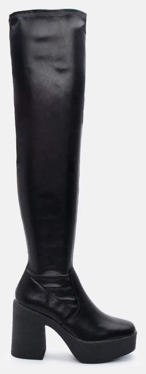 Μπότες Κάλτσα Over the Knee - Μαύρο
