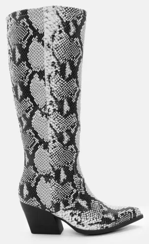 Μπότες Μυτερές Snake Print - Φίδι
