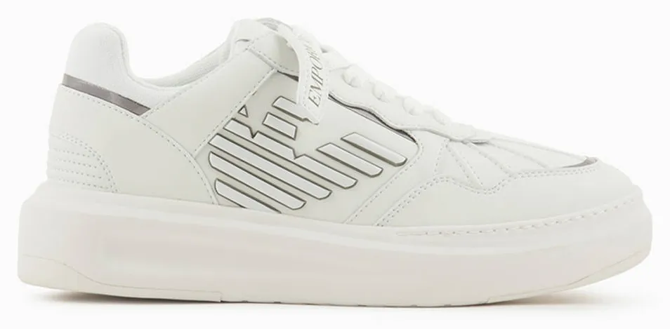 EMPORIO ARMANI SNK ACT.LEA+TPU+MESH X3X165XR107-C662 OffWhite