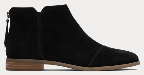 TOMS BLK SUEDE WM RYLIE BOOT 10021303-BLACK Black