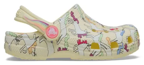 CROCS Classic Unicorn Graphic Clog T 212515-7CJ LightYellow