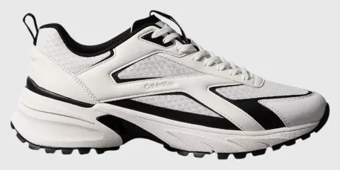CALVIN KLEIN JEANS HIKE RUNNER LACEUP STRIP M-LT HM0HM02154-01W White