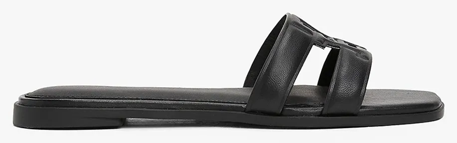 TOMMY HILFIGER TH LOGO STRAP MULE FW0FW08671-BDS Black